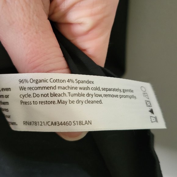 Eileen Fisher Women's XL Black Organic Cotton Tank Apron Dress Side Zip closure - Picture 10 of 10